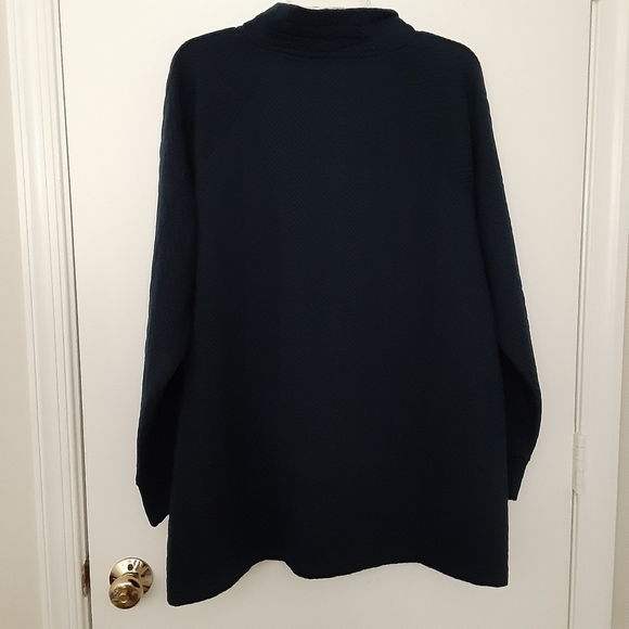 NWT Navy Liz Claiborne mock neck pullover, XXL - Picture 3 of 7